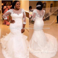 Luxurious African bridal vestido de noiva robe de mariage vestido de noiva curto 2017 Lace Mermaid Wedding Dress MW947